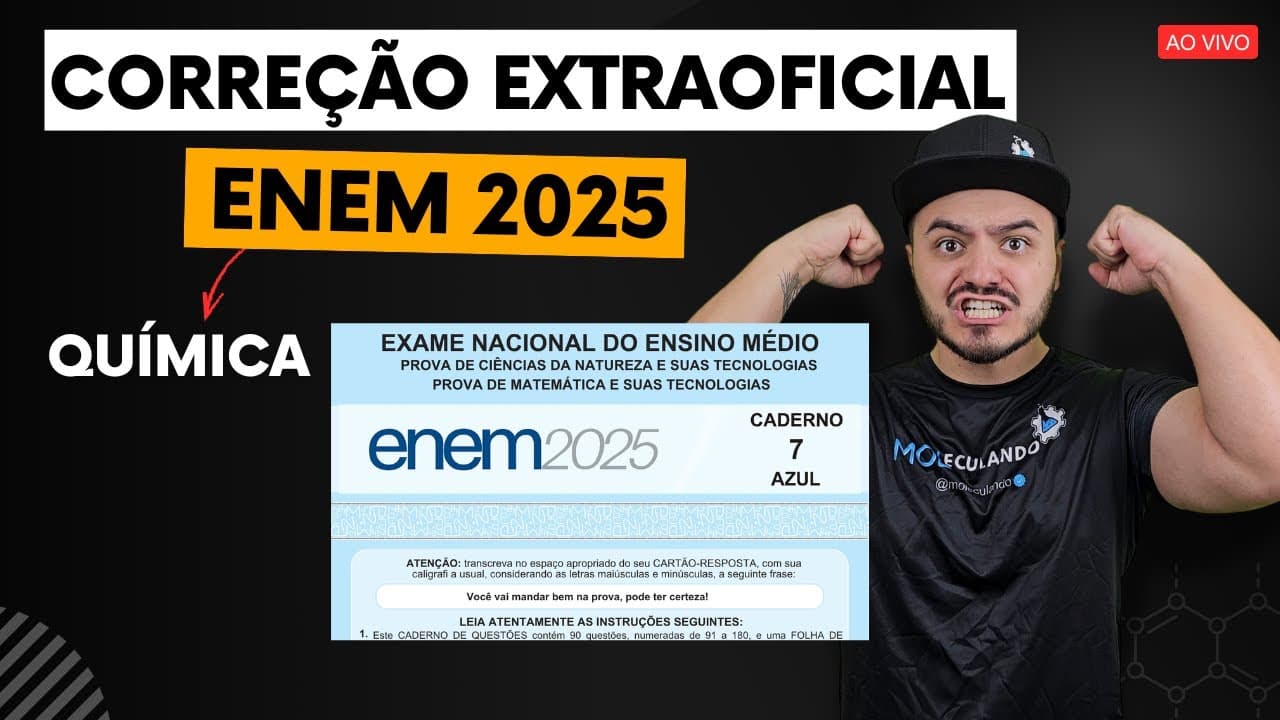 Thumbnail: RESOLUÇÃO ENEM 2025 - QUÍMICA