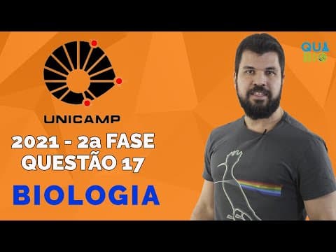 Thumbnail da aula: UNICAMP 2021 - 2a Fase - Questão 17 - A hemoglobina é uma proteína composta por quatro cadeias polip