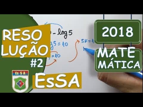 Thumbnail da aula: Resolução EsSA Matemática (2018) parte 2/2