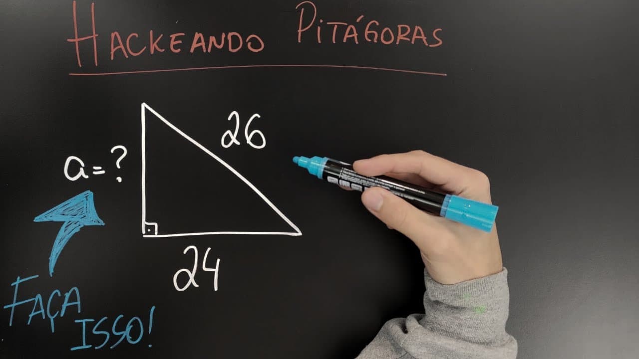 Thumbnail: 😱 Resolvendo Pitágoras sem elevar ao quadrado! ✏️📐