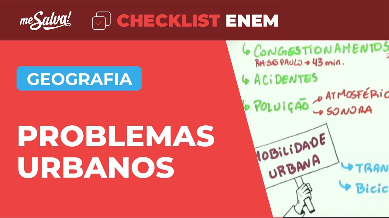 Thumbnail: Urbanização - Geografia | Checklist ENEM | Me Salva!