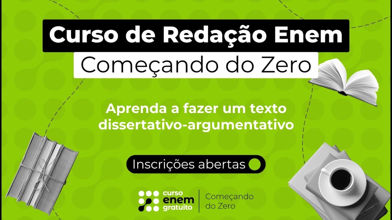 Thumbnail: CURSO REDAÇÃO ENEM: COMEÇANDO DO ZERO \o/