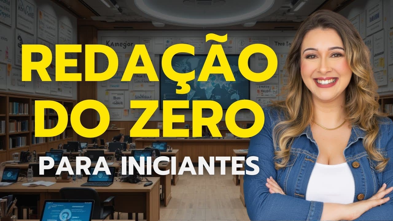 Thumbnail: REDAÇÃO DO ENEM PARA QUEM NÃO SABE NADA (Primeiros Passos) - Professora Pamba