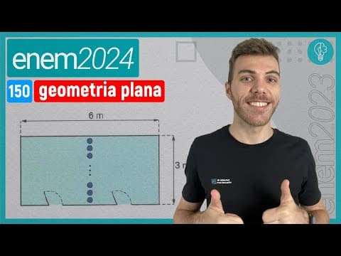 Thumbnail da aula: Uma sala com piso no formato  retangular, com lados de medidas 3 m e 6 m, será - GEOMETRIA PLANA
