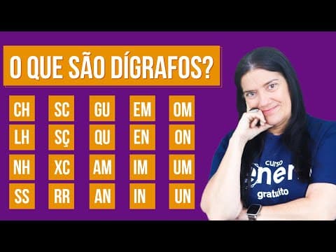 Thumbnail da aula: O QUE SÃO DÍGRAFOS? (FONÉTICA) | Resumo de Português para o Enem