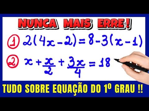 Thumbnail da aula: O QUE VOCÊ PRECISA SOBRE EQUAÇÃO ESTÁ AQUI!! Matemática básica todo dia.📚🚀