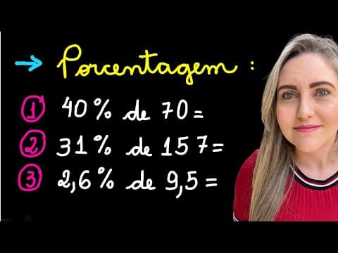 Thumbnail da aula: NUNCA MAIS ERRE PORCENTAGEM! PORCENTAGEM COM VÍRGULA! EXPLICAÇÃO DETALHADA DO CONTEÚDO!