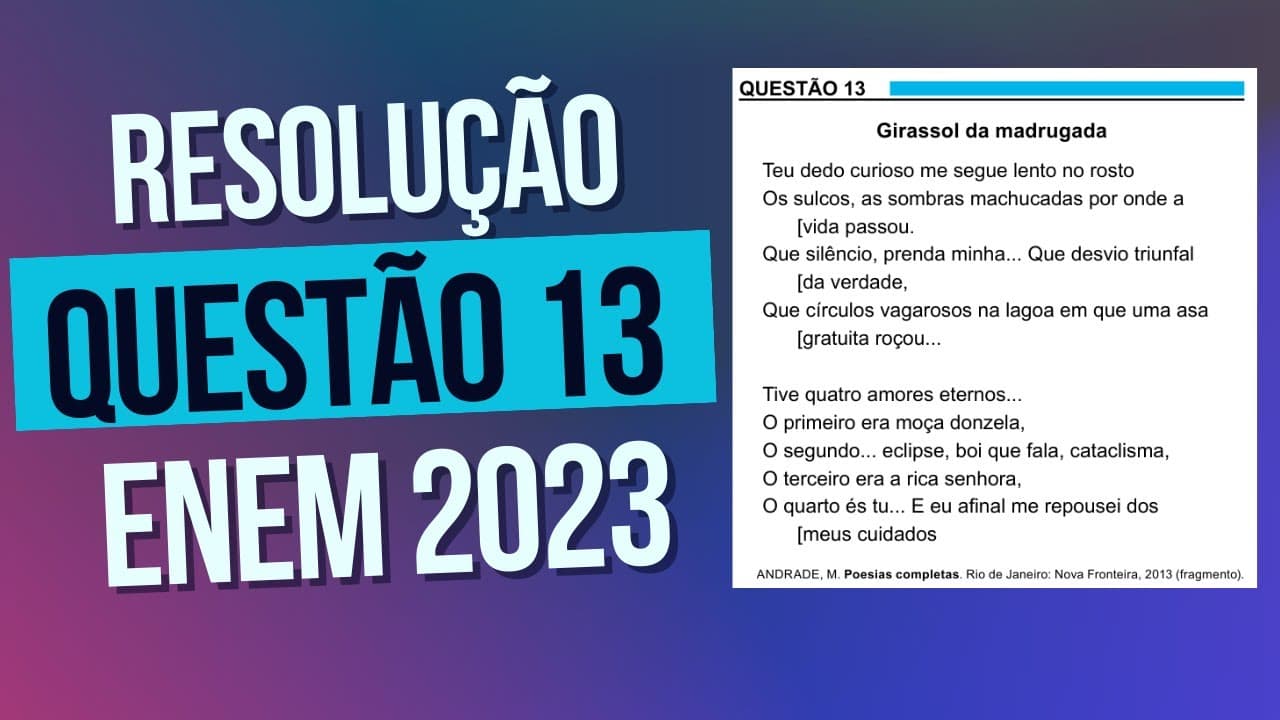 Thumbnail: Resolução questão 13 (PROVA AZUL) | Linguagens ENEM 2023