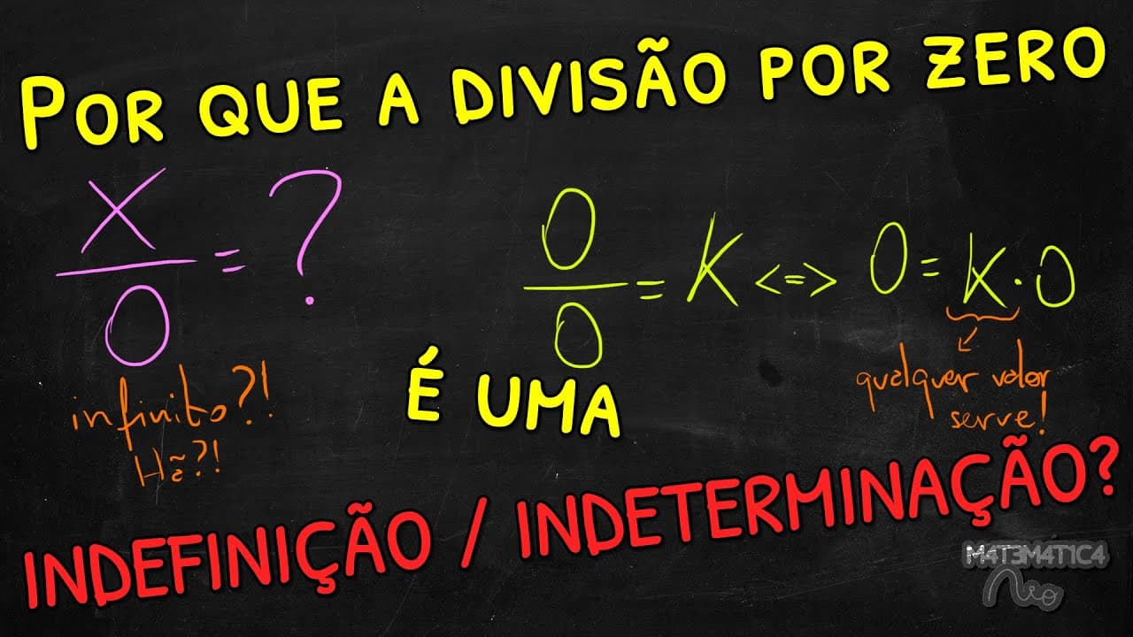 Thumbnail: POR QUE A DIVISÃO POR ZERO É UMA INDEFINIÇÃO / INDETERMINAÇÃO MATEMÁTICA? | Matemática Rio