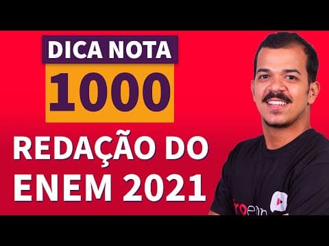 Thumbnail da aula: A REDAÇÃO DO ENEM 2021 | Dica Nota 1000 | David Gonçalves