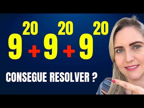 Thumbnail da aula: COMO RESOLVER ESSA QUESTÃO? PROPRIEDADES DE POTENCIAÇÃO !! Matemática básica todo dia.📚🚀