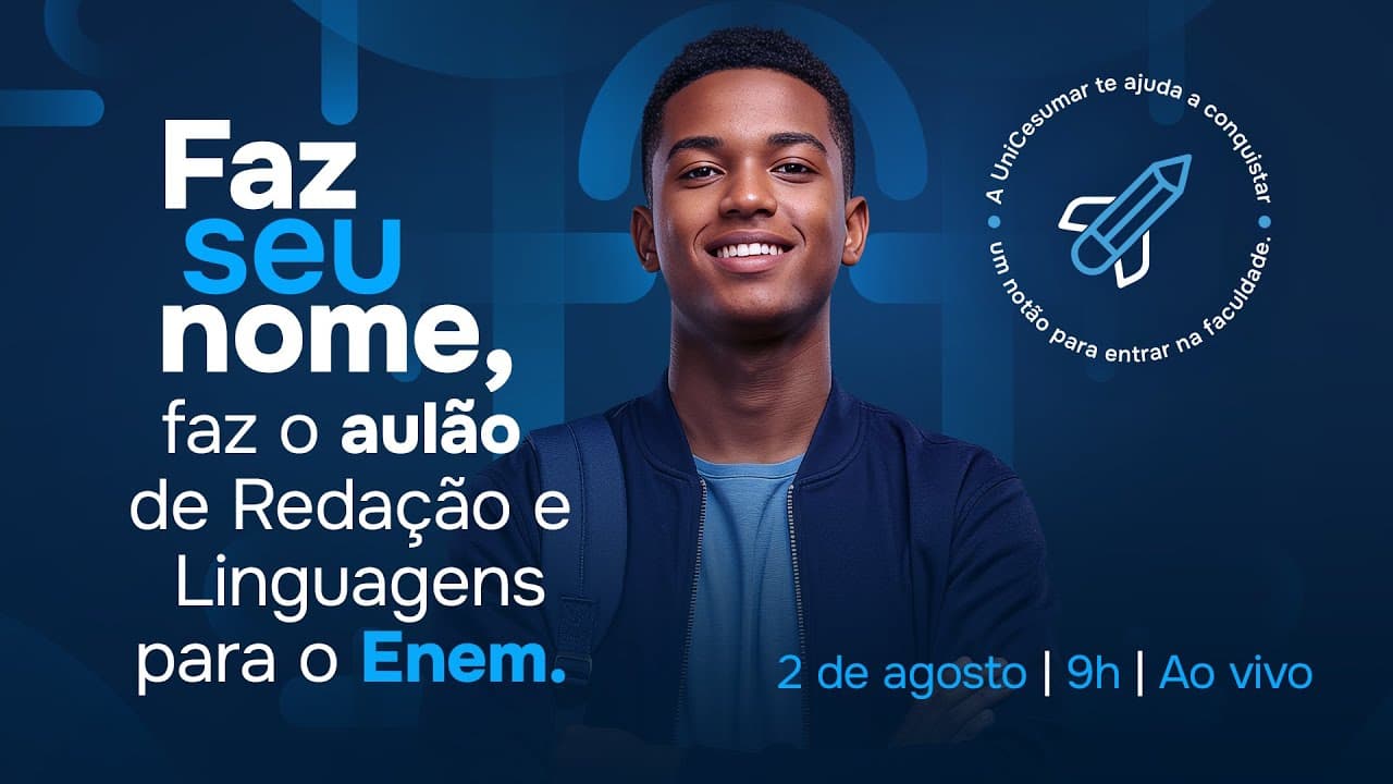 Thumbnail: Aulão Enem | Redação e Linguagens | Profª. Daniela Garcia e profª Camila Brambilla