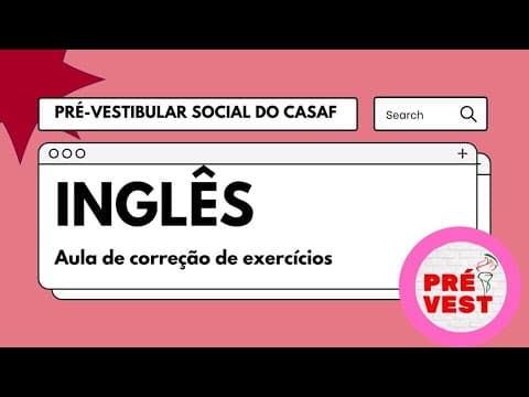 Thumbnail da aula: Aula de Inglês - REVISÃO UERJ