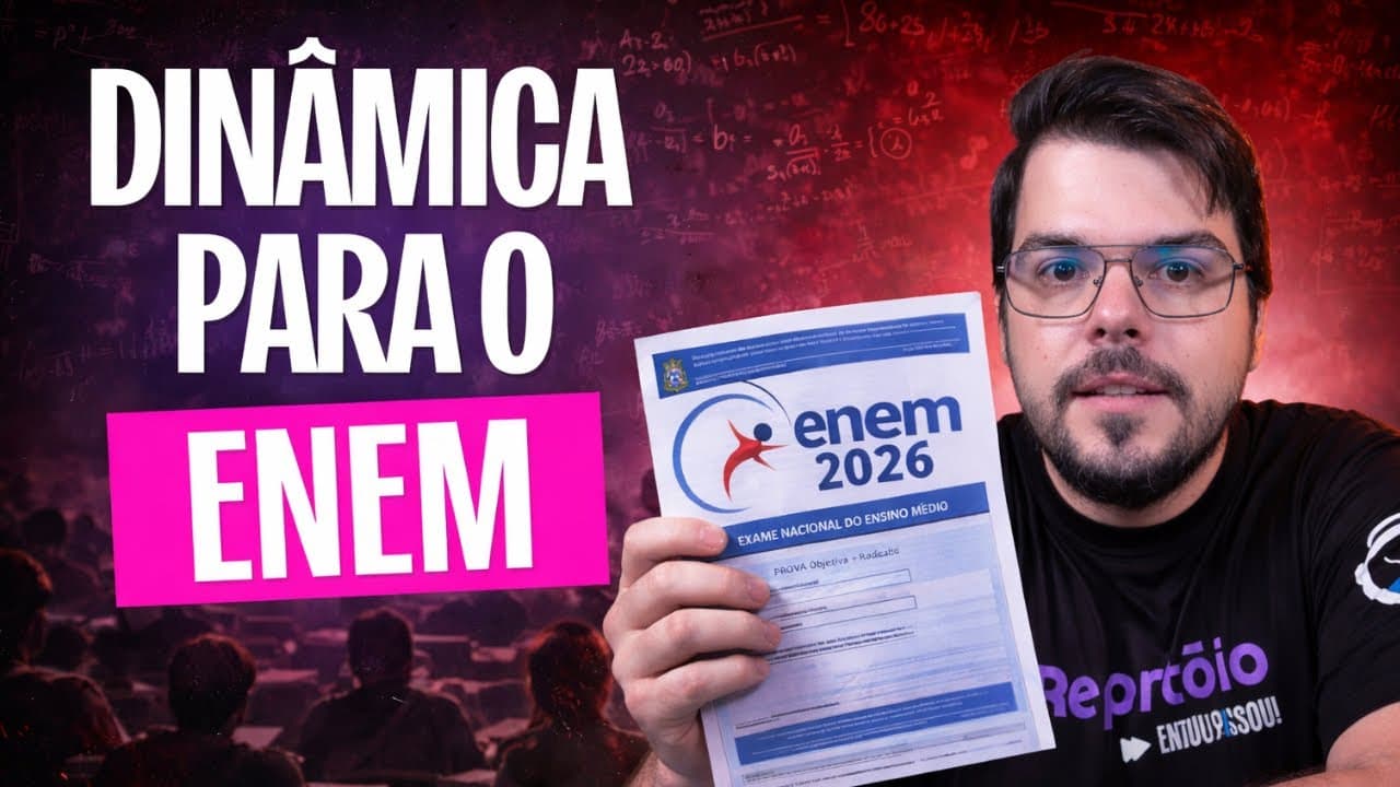 Thumbnail: DINÂMICA PARA O ENEM explicada em 30 minutos