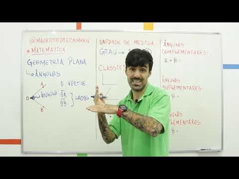 Thumbnail da aula: Geometria Plana - Ângulos - Simbologia, Conceito, Tipos e a Relação entre Ângulos