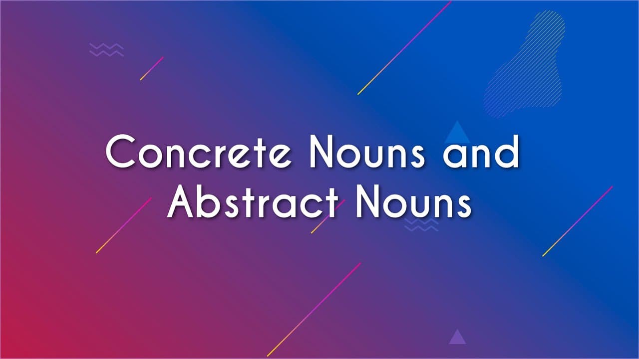 Thumbnail: Concrete Nouns and Abstract Nouns - Brasil Escola