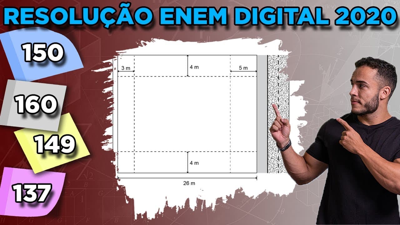 Thumbnail: 🟢 Questão 150 - Caderno Azul | Geometria Plana | MATEMÁTICA ENEM DIGITAL 2020