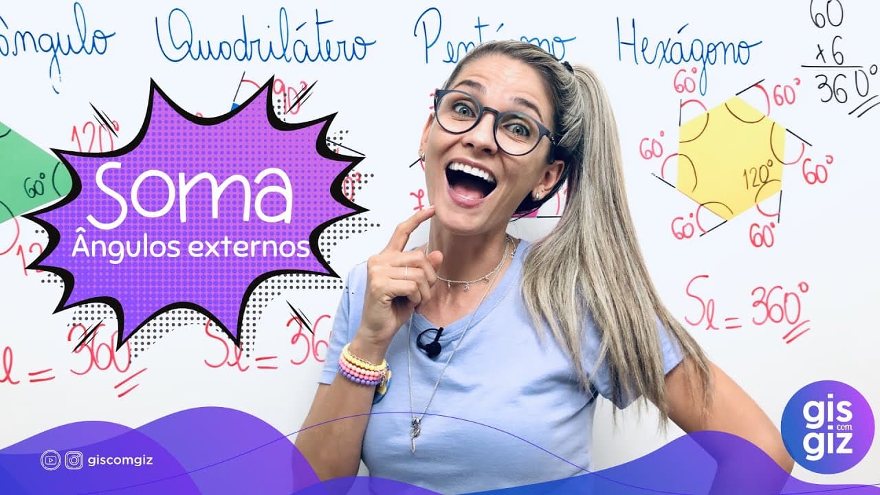 Thumbnail: SOMA DOS ÂNGULOS EXTERNOS DE UM POLÍGONO CONVEXO \Prof. Gis/ #10