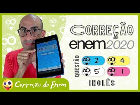 Thumbnail da aula: [CORREÇÃO DO ENEM] Questão 2 (inglês) - Enem 2020 impresso - Prova azul ▷ We’re a culture