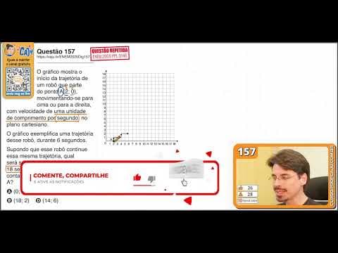 Thumbnail da aula: [ENEM 2020 DIG] 157 📘 LOCALIZAÇÃO O gráfico mostra o início da trajetória de um robô que parte do