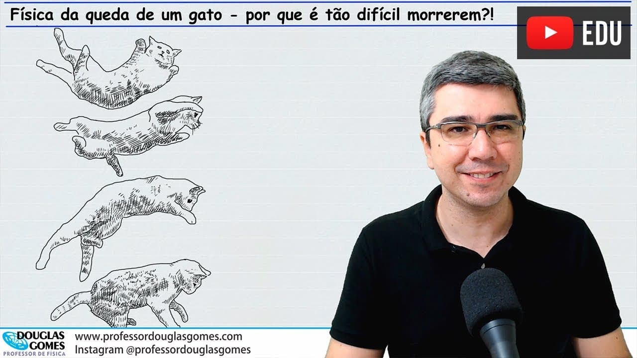 Thumbnail: A Física da queda do gato | Gato sempre cai em pé | Física todo dia