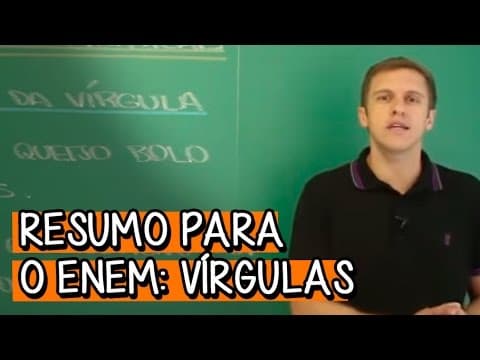 Thumbnail da aula: VÍRGULAS | RESUMO ENEM: REDAÇÃO | DESCOMPLICA