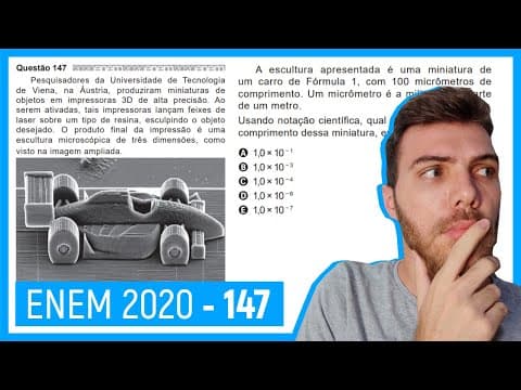 Thumbnail da aula: 🛑Questão 147 Enem 2020 - Resolução Passo a Passo - Pesquisadores da Universidade de Tecnologia