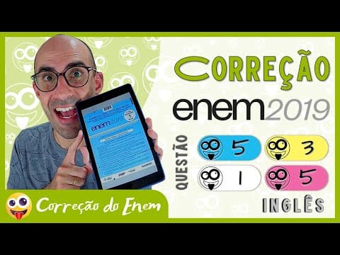 Thumbnail da aula: [CORREÇÃO DO ENEM] Questão 5 (inglês) - Enem 2019 - Prova azul ▷ How do you turn this thing on?