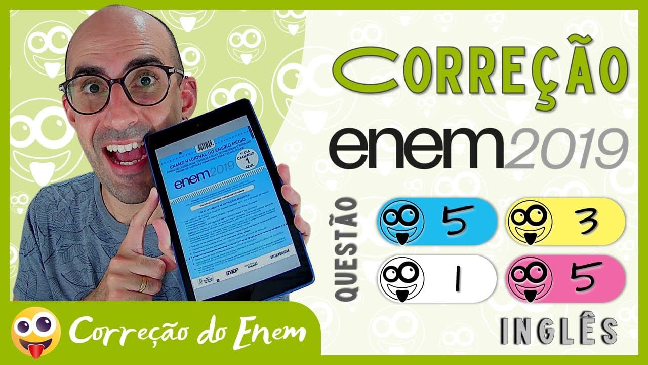 Thumbnail: [CORREÇÃO DO ENEM] Questão 5 (inglês) - Enem 2019 - Prova azul ▷ How do you turn this thing on?