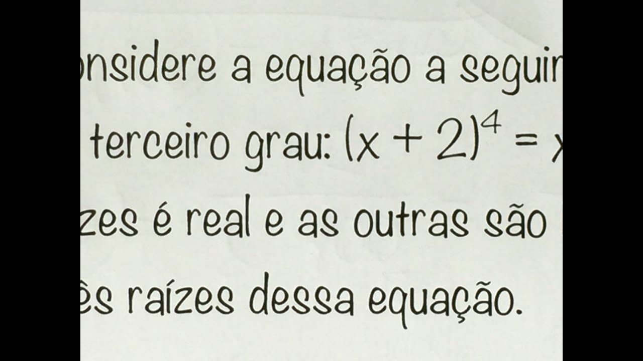 Thumbnail: MFUNA | Pl EXTRA - UERJ 2011 - As raízes de um POLINÔMIO de 3º grau