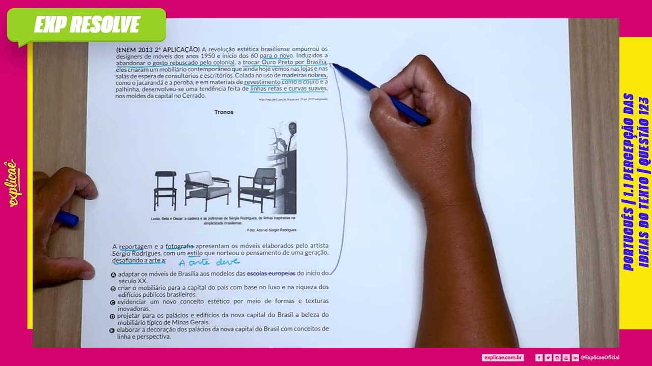 Thumbnail: A REVOLUÇÃO ESTÉTICA BRASILIENSE EMPURROU OS DESIGNERS DE (...) | PERCEPÇÃO DAS IDEIAS DO TEXTO