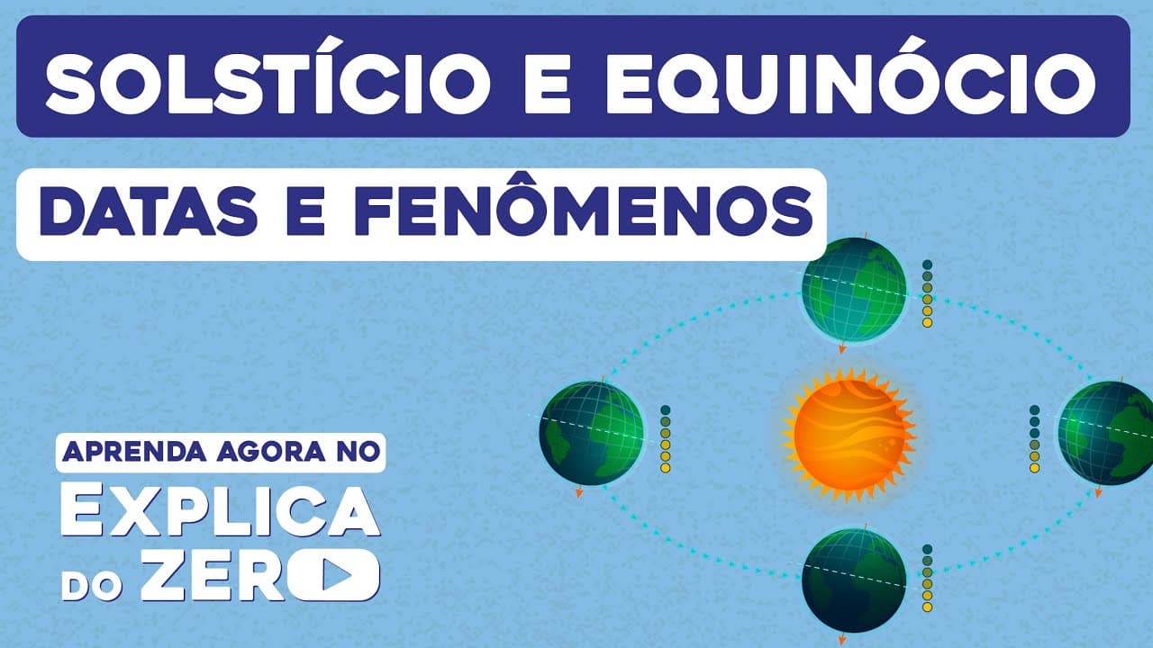 Thumbnail: SOLSTÍCIO E EQUINÓCIO: datas e fenômenos | Geografia | Explica do Zero | Prof. Eduardo