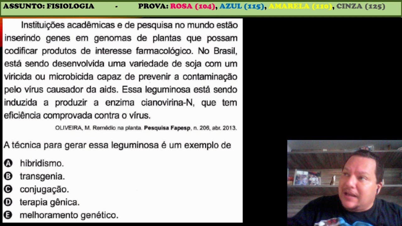 Thumbnail: ENEM - 2020 - Resolução das questões de Biologia