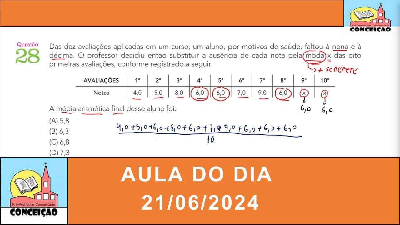 Thumbnail: Aula 08: Correção Matemática UERJ 2025 (1° Exame de Qualificação) #1