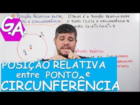 Thumbnail da aula: G. A.POSIÇÃO RELATIVA ENTRE PONTO E CIRCUNFERÊNCIA (c/ macete)