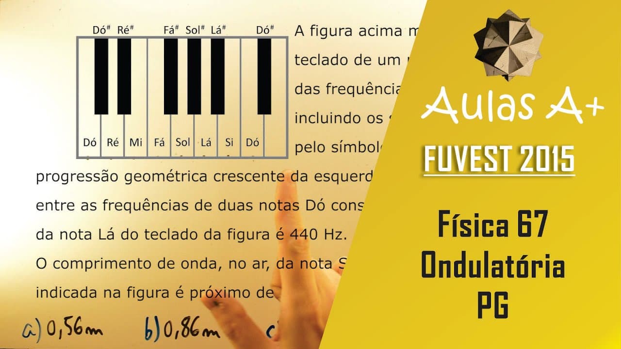 Thumbnail: Oitavas PIANO FUVEST 2015 - Física 67 - Ondulatória e PG - 1ª fase - Aulas A+ Resolve