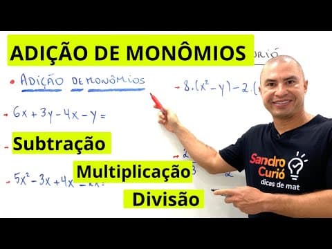 Thumbnail da aula: ADIÇÃO, SUBTRAÇÃO, MULTIPLICAÇÃO e DIVISÃO | MONÔMIOS