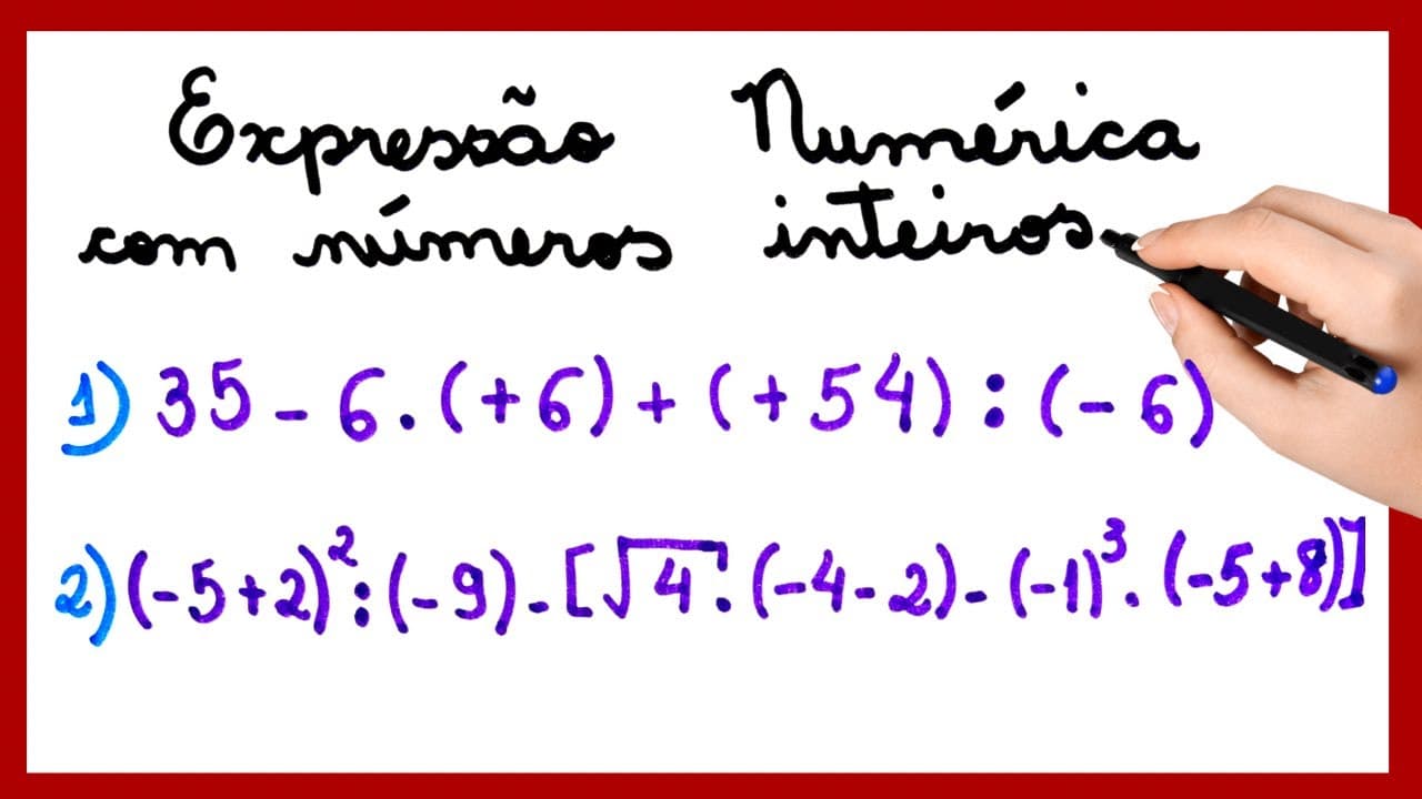 Thumbnail: EXPRESSÃO NUMÉRICA COM NÚMEROS INTEIROS!!!! AQUI MUITOS APRENDEM.