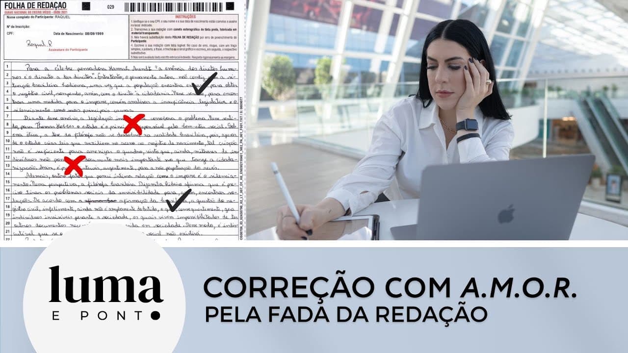 Thumbnail: SERÁ QUE ELA TIROU 1000? Correção com você - Domingão da redação ep. 1