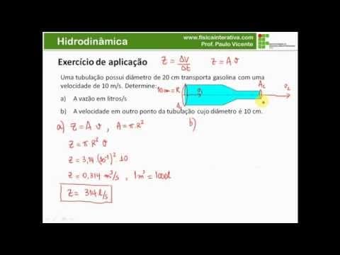 Thumbnail da aula: Hidrodinâmica - Vazão e equação da continuidade