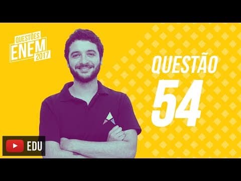 Thumbnail da aula: Enem 2017 - Ciências Humanas | Questão 54 (Caderno Amarelo)