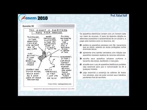 Thumbnail da aula: Inglês Enem 2010 (PPL): compreensão de textos (celular).