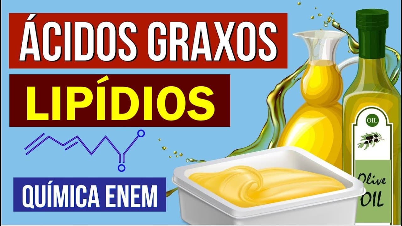 Thumbnail: ÁCIDOS GRAXOS (LIPÍDIOS) | Resumo de Química para o Enem. Professora Larissa Campos