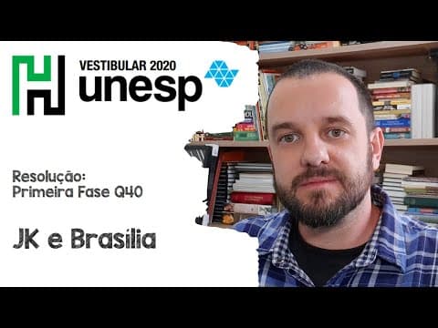Thumbnail da aula: Resolução: Unesp 2020 Q40 JK e Brasília
