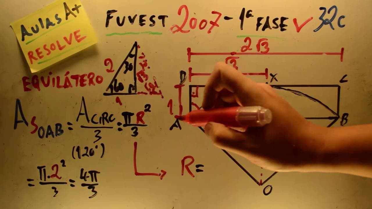 Thumbnail: FUVEST 2007 - Matemática 32 - Setor Circular - 1ª fase - Aulas A+ Resolve
