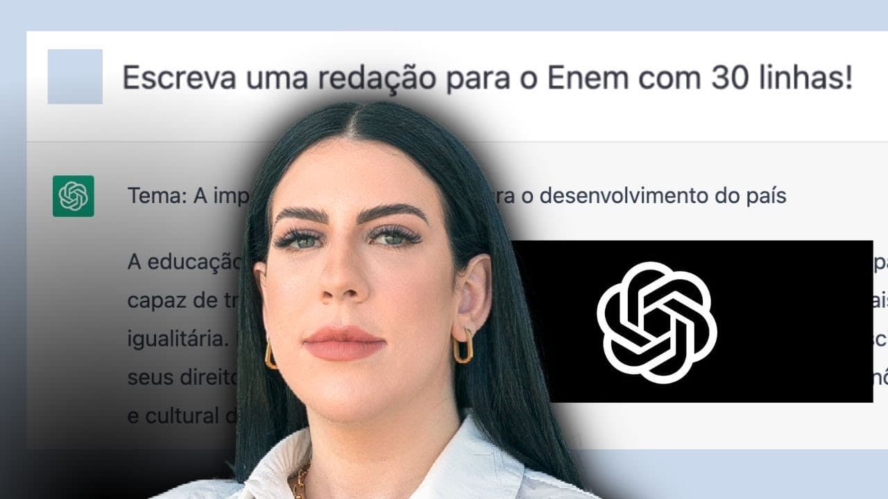 Thumbnail: SERÁ QUE O CHATGPT PODE MELHORAR A SUA REDAÇÃO DO ENEM?