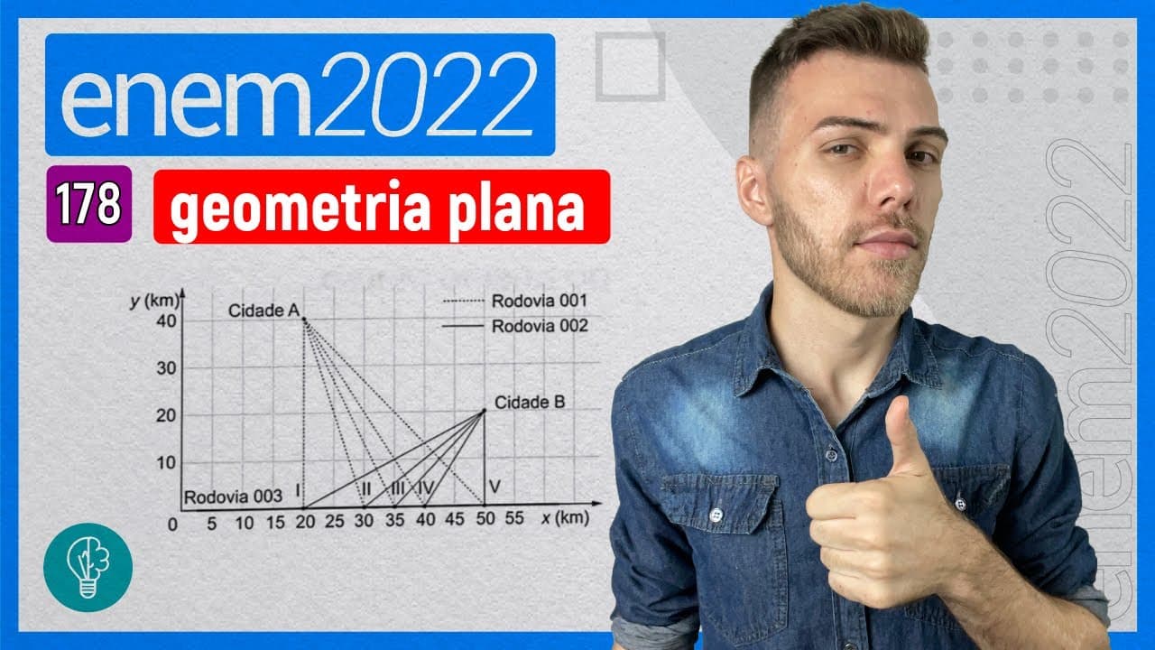 Thumbnail: ENEM 2022 - Q178 - O governo de um estado pretende realizar uma obra de infraes... - GEOMETRIA PLANA