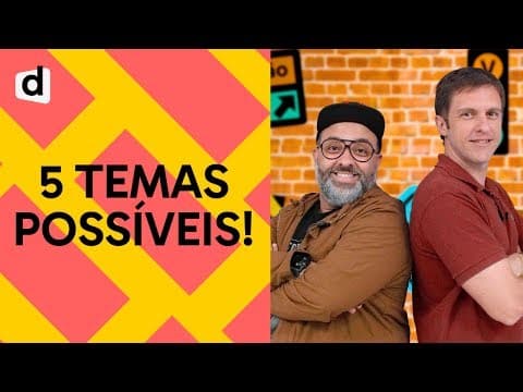 Thumbnail da aula: QUAL SERÁ O TEMA DA REDAÇÃO DO ENEM? 🤔 | PLANTÃO DESCOMPLICA