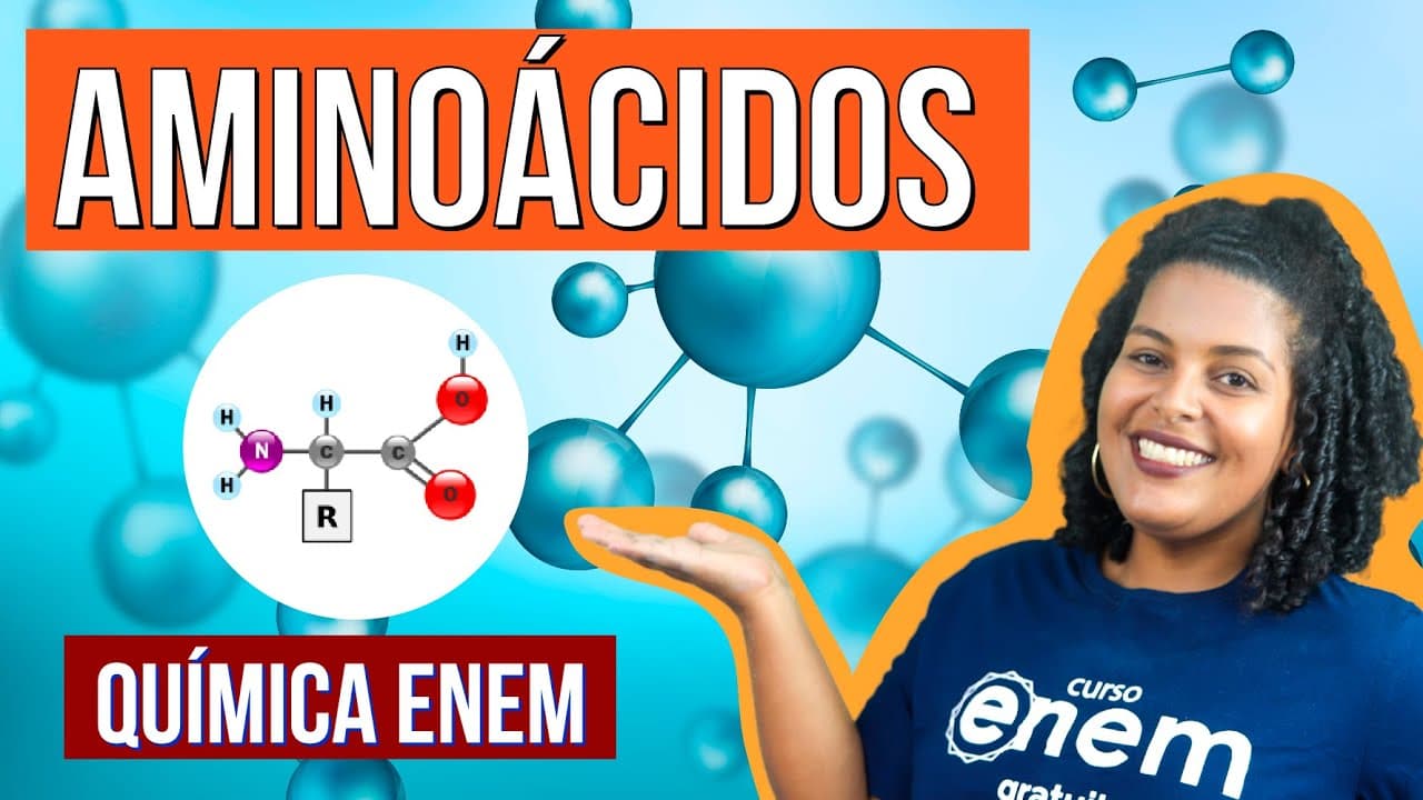 Thumbnail: AMINOÁCIDOS: O que são, Estrutura, Características e Ligações Peptídicas | Química Enem. Larissa
