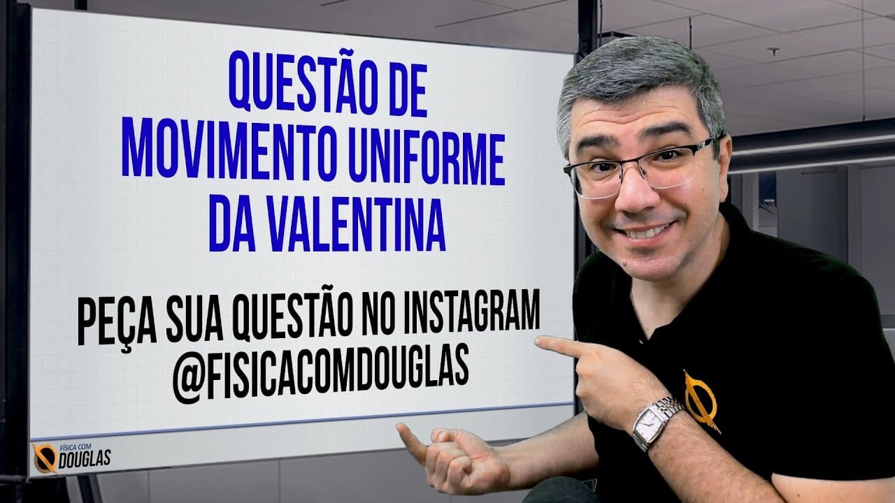 Thumbnail: Questão de Movimento Uniforme pra Valentina | Corrida Usain Bolt e Gatlin